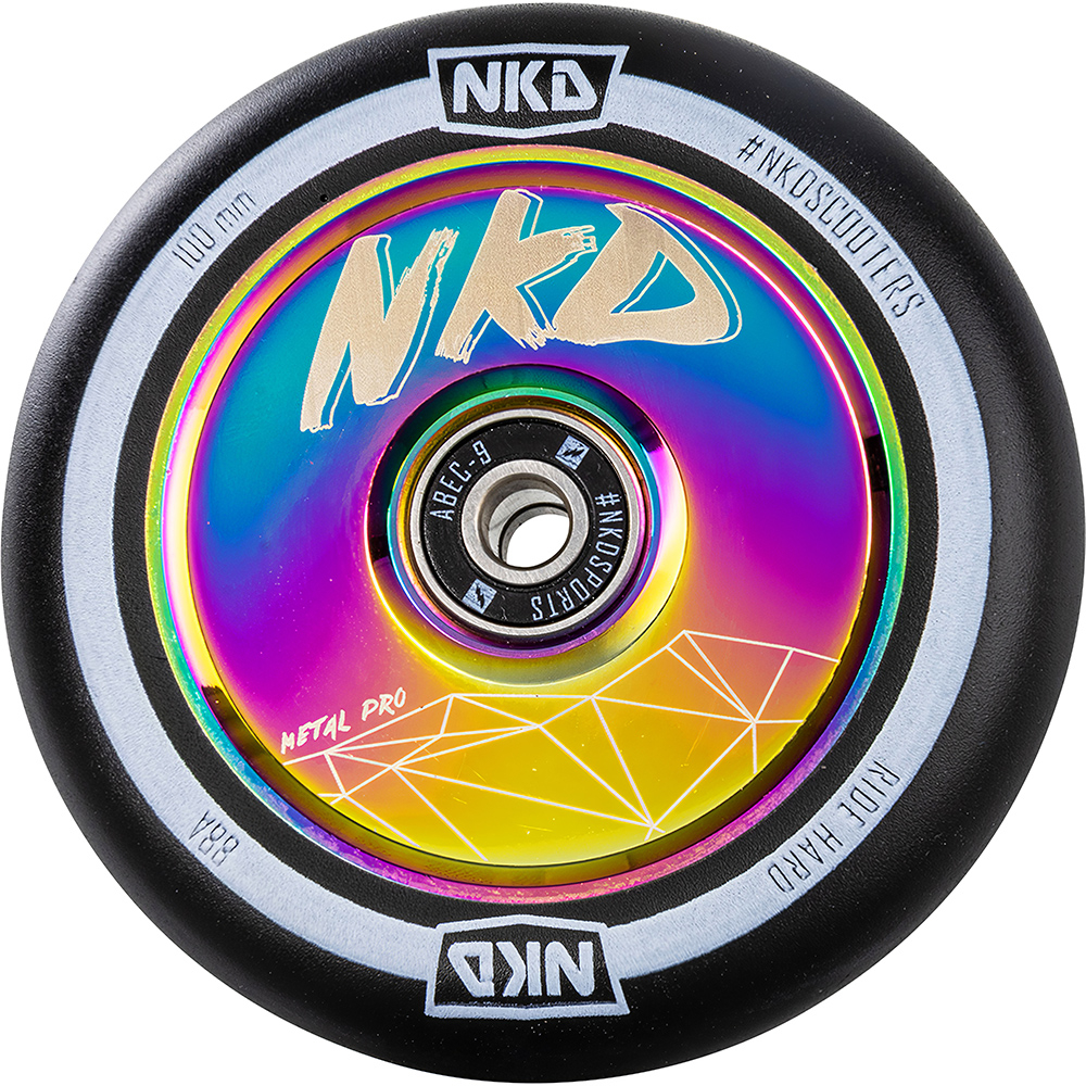 Kolieska NKD Metal Pro Scooter Wheel 110mm -RAINBOW